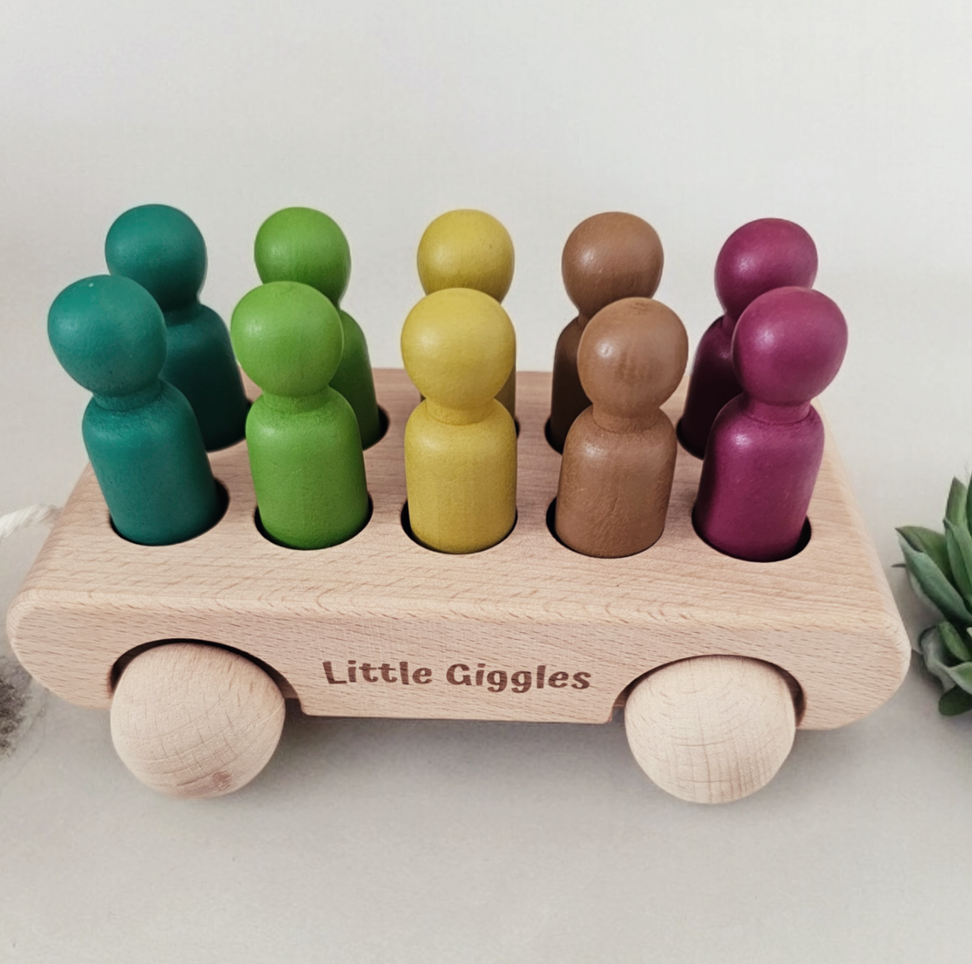 Montessori Peg Doll Car