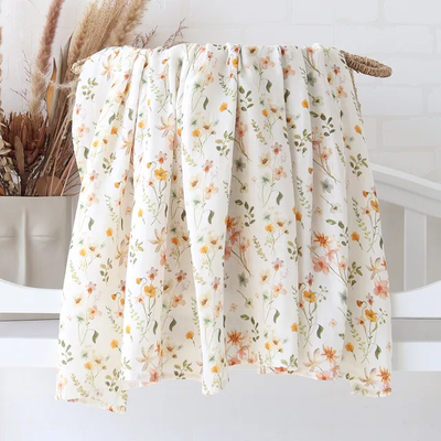 Floral Muslin Bamboo Swaddle
