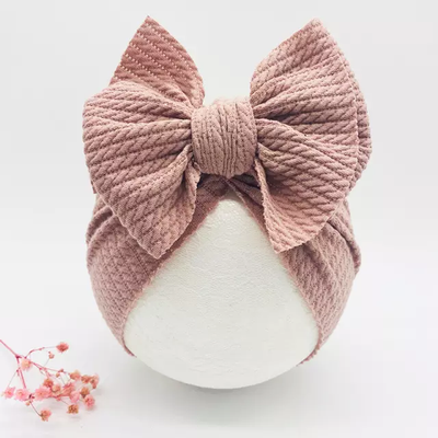 Pink Cotton Bow Turban