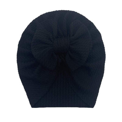 Black Cotton Bow Turban