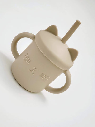 Kitty Sippy Beige Cups