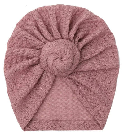 Waffle Knit Knot Dusty Pink Turban | Image 2