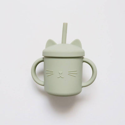 Kitty Sippy Green Cups | Image 1