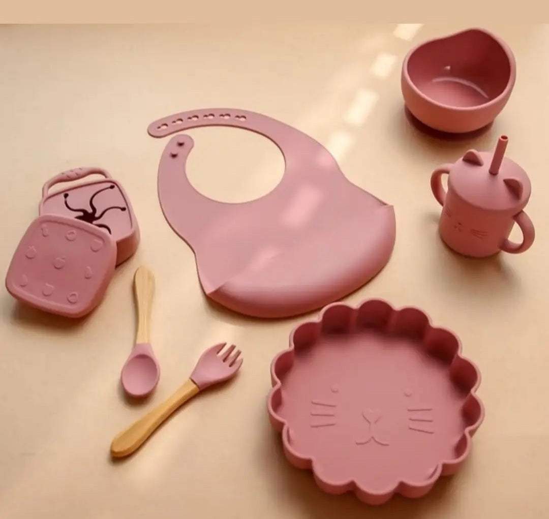 Kitty Tableware Dark Pink Set