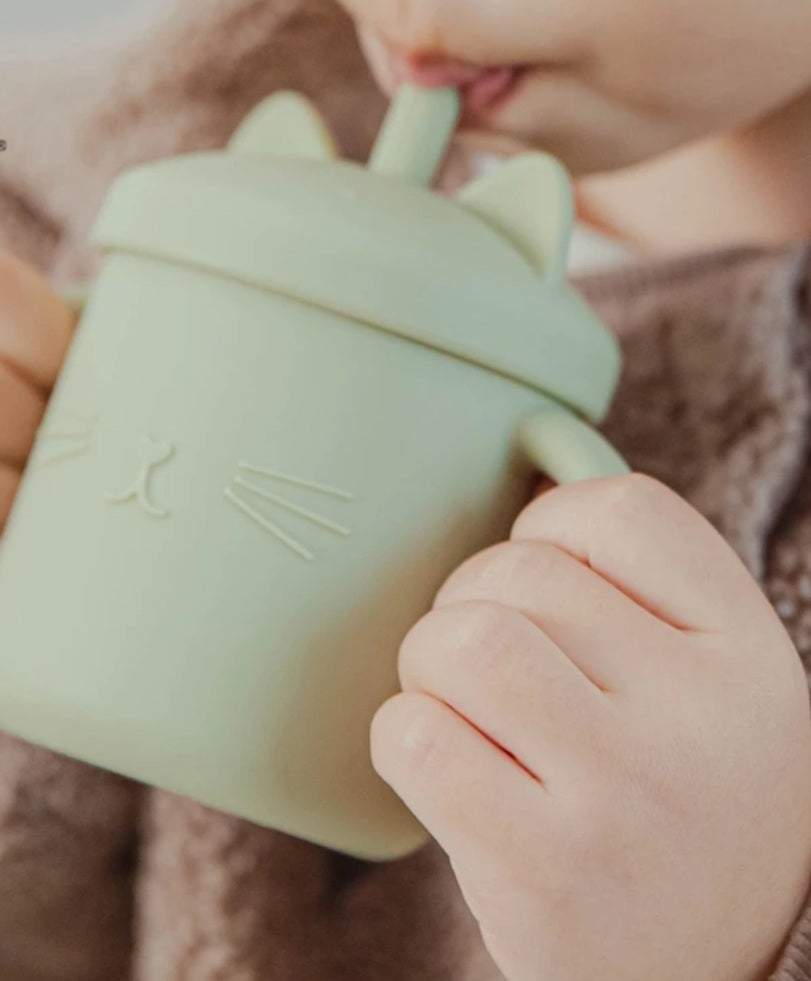 Kitty Sippy Green Cups | Image 2