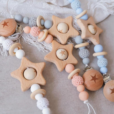 Star Pacifier Clips