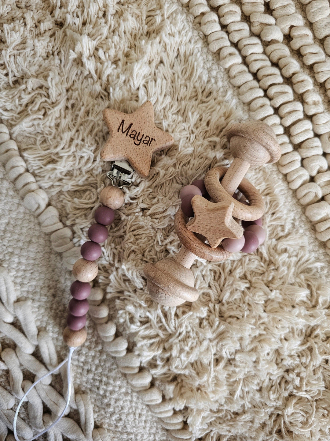 Star Rattle and Pacifier Set