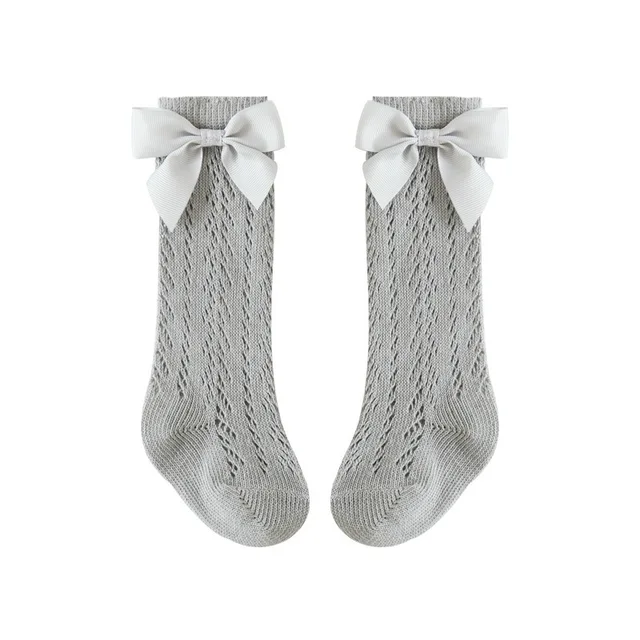 Cotton Knit Bow Socks