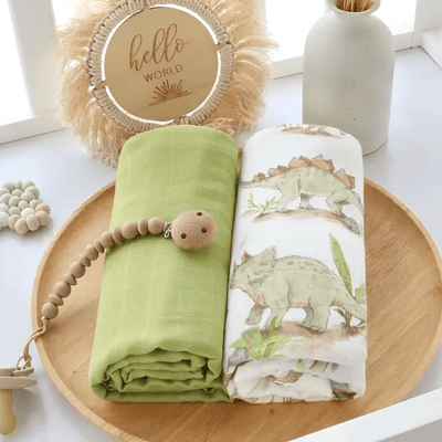 Dino Swaddle Muslin Set