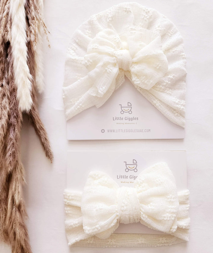 Cream Petal Turban Set | Image 2