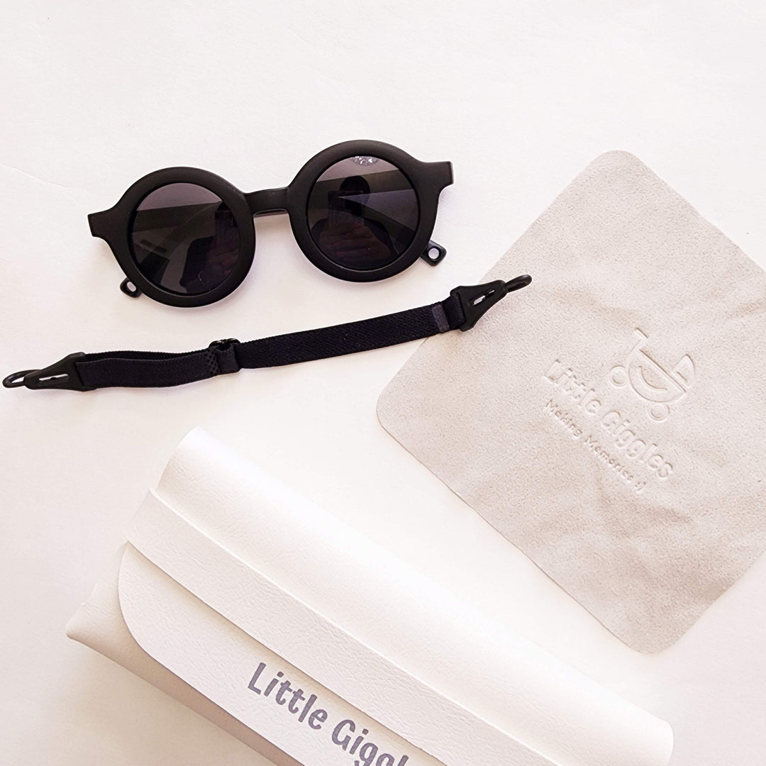 Black Flexible Baby Sunglasses