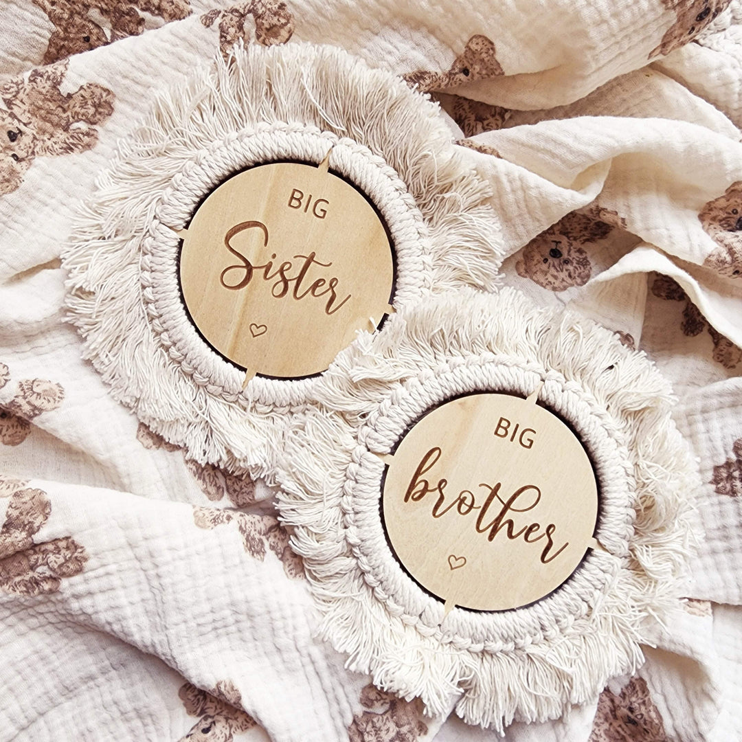 Big Sister-Brother Announcement Plaque