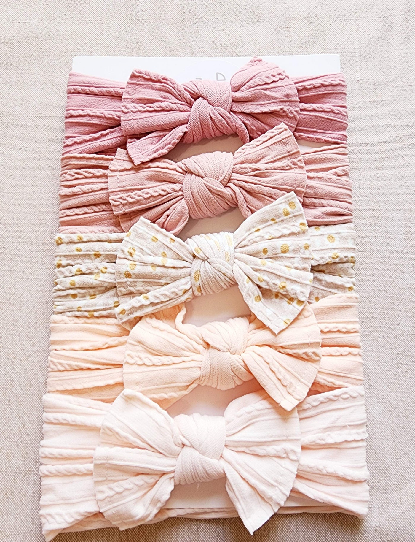 Bow Headbands- Cherry Set