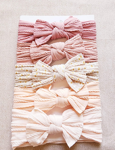 Bow Headbands- Cherry Set