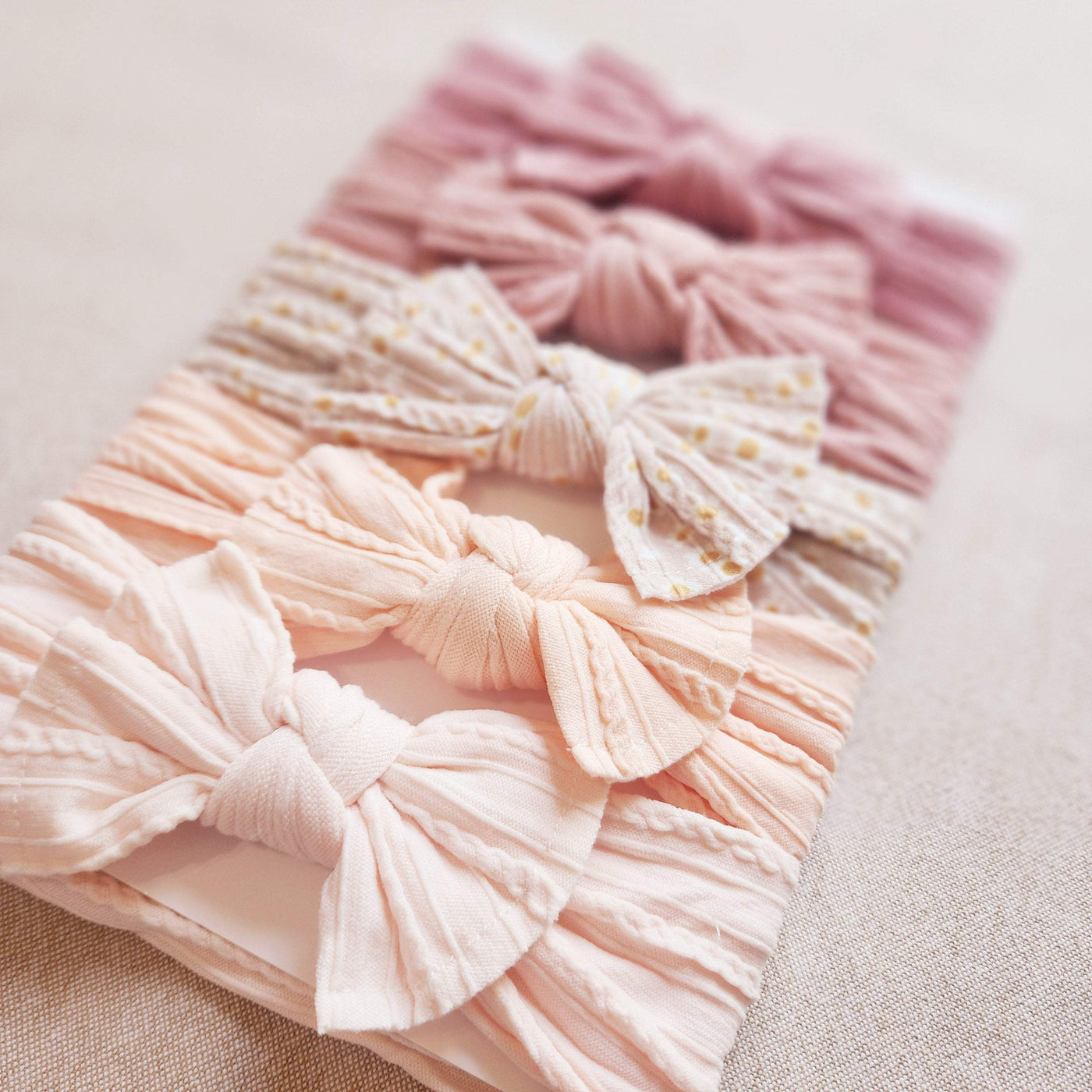 Bow Headbands- Cherry Set