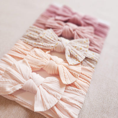 Bow Headbands- Cherry Set