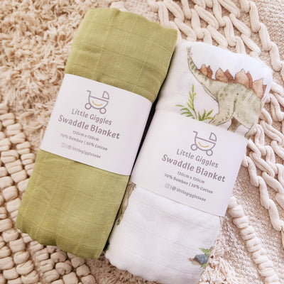 Dino Swaddle Muslin Set