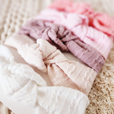 Pretty Pink Cotton Headband Set