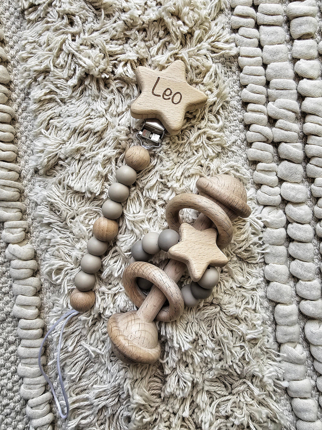 Star Rattle and Pacifier Set