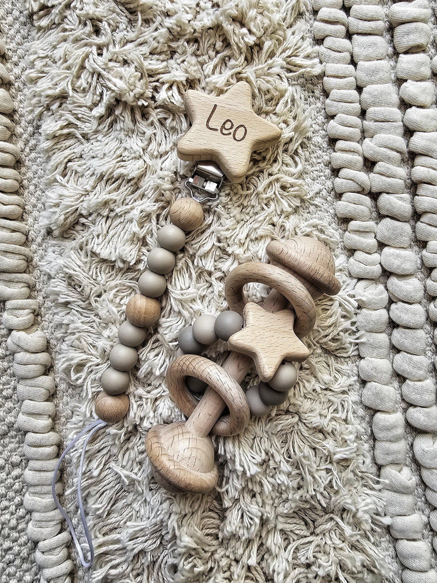 Star Baby Rattle and Pacifier Set | Little Giggles UAE