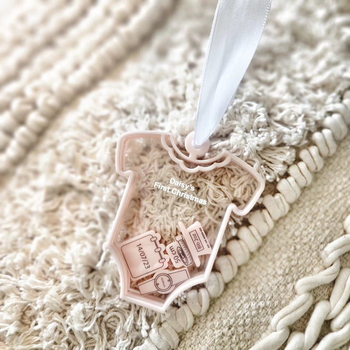 Acrylic Baby Romper Ornament - PRE-ORDER
