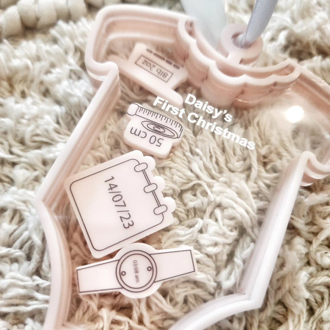 Acrylic Baby Romper Ornament - PRE-ORDER