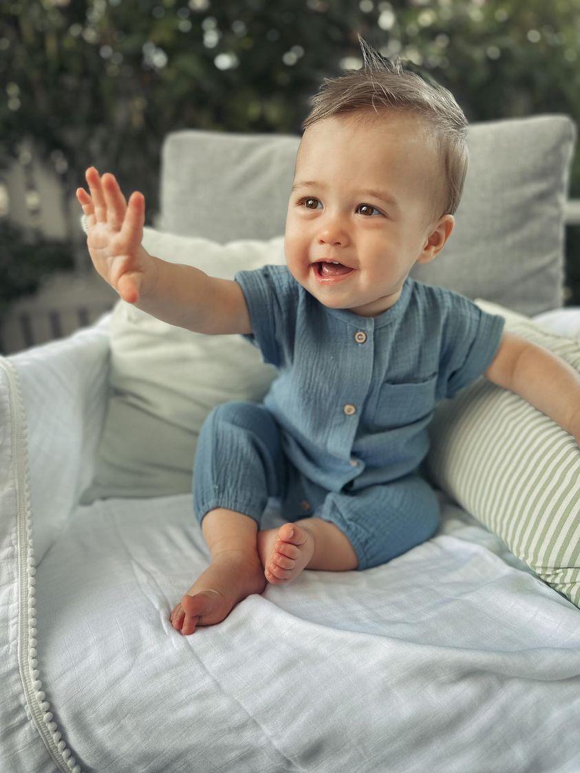 Navy Austen Romper 