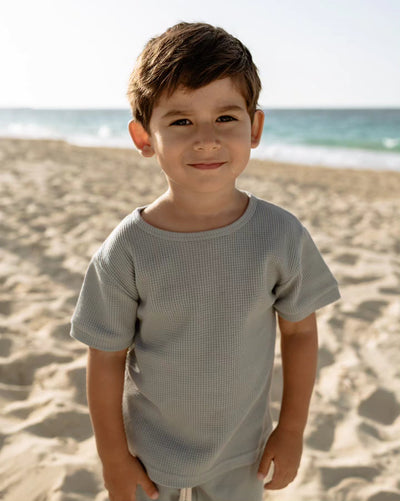 Sky Blue Boston Short Set | Little Giggles