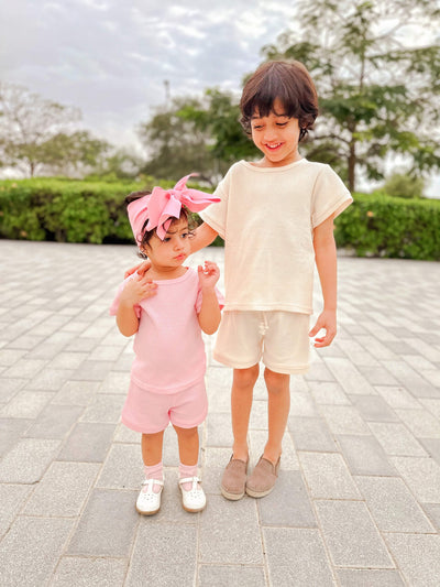 Kids Wearing Boston Short Set | Image 1