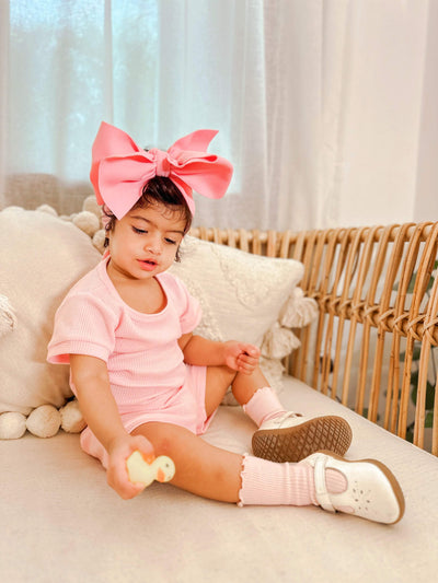 Girl in Pink Boston Short Set | Little Giggles