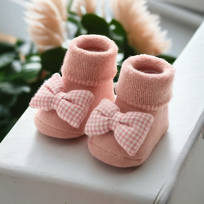 Pink Bow Booties