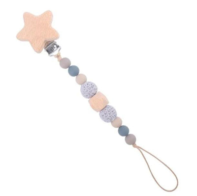 Wooden Star Pacifier Clip