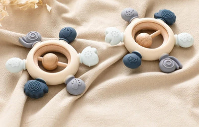 Blue Round Teether