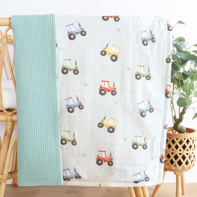 Busy Tractor Blanket