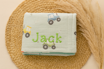 Busy Tractor Blanket