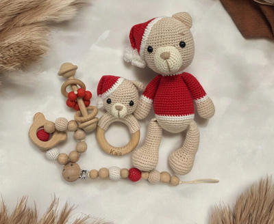 Santa Teddy Set