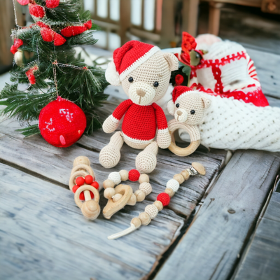 Santa Teddy Set
