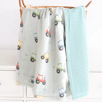 Busy Tractor Blanket