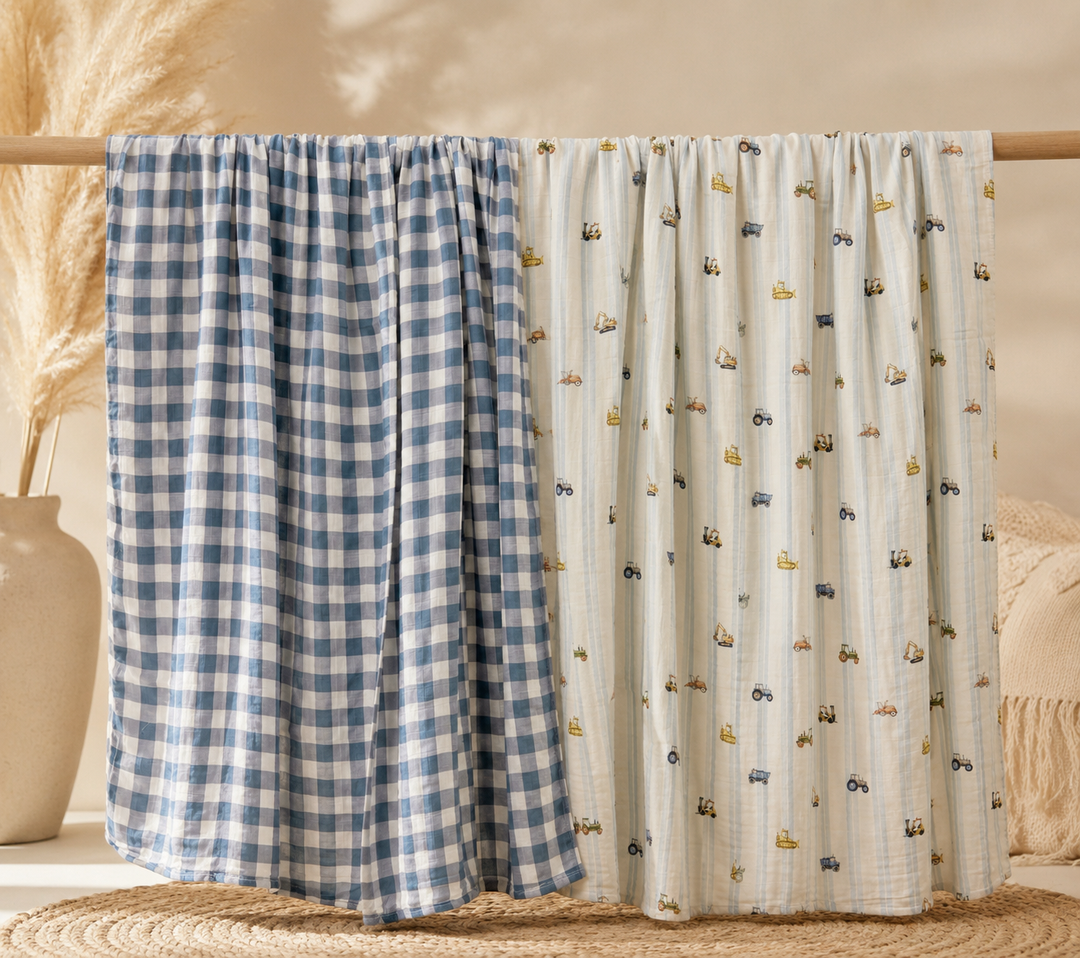 Busy Tractor Swaddle Set