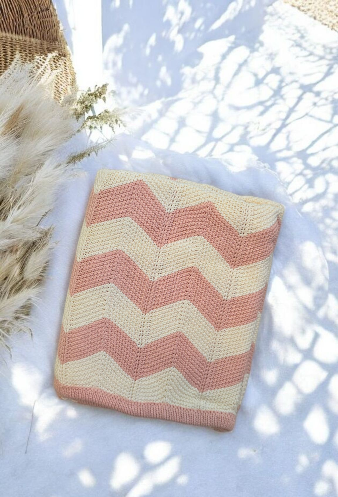 Chevron Knitted Blanket