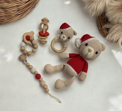 Santa Teddy Set