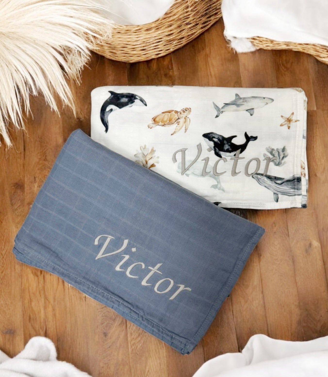 Ocean Swaddle Set