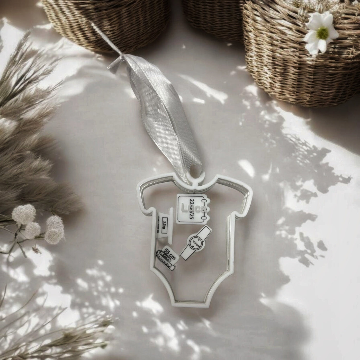 Acrylic Baby Romper Ornament - PRE-ORDER