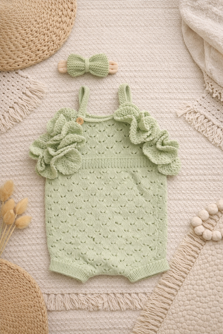 Ruffle Knit Romper
