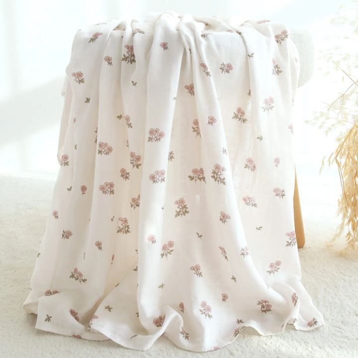 Pink Floral Swaddle Set