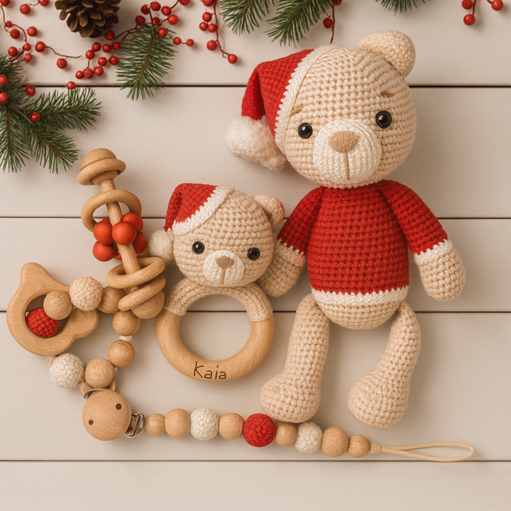 Santa Teddy Set