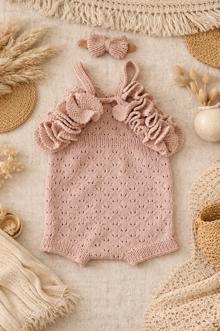 Ruffle Knit Romper