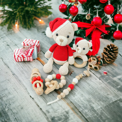 Santa Teddy Set