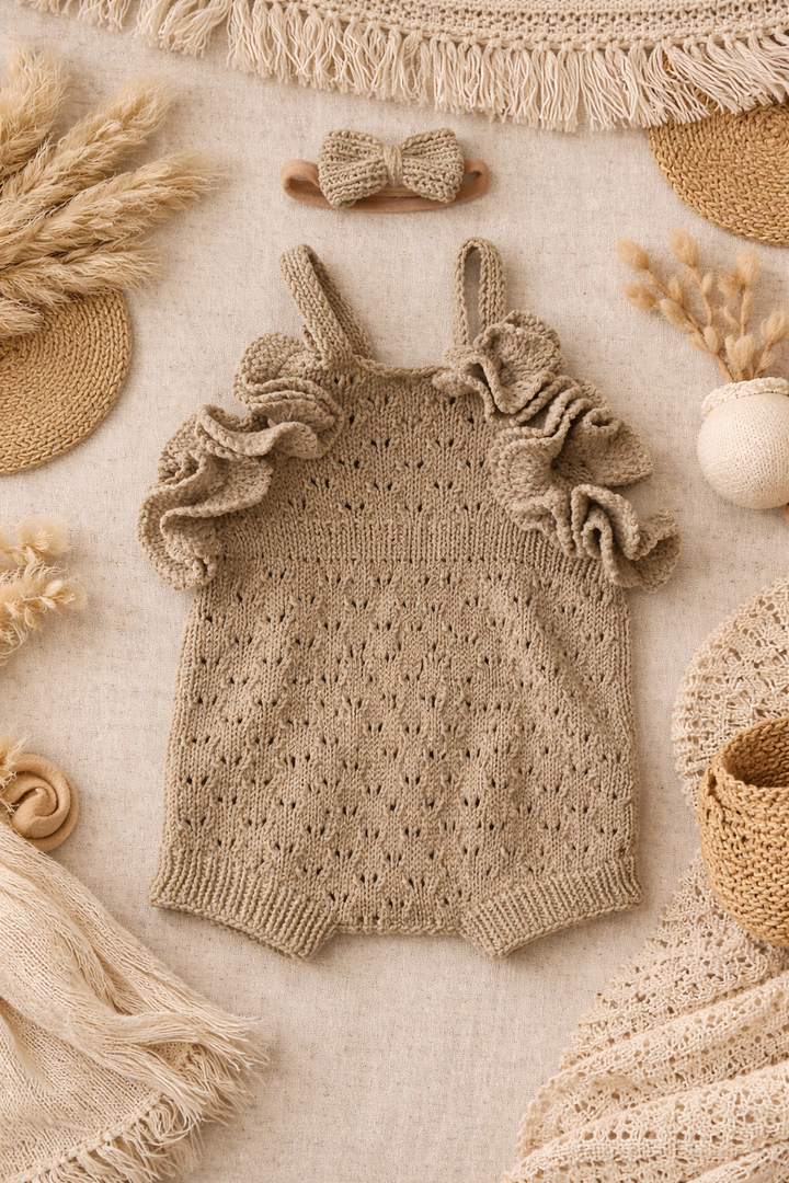 Ruffle Knit Romper