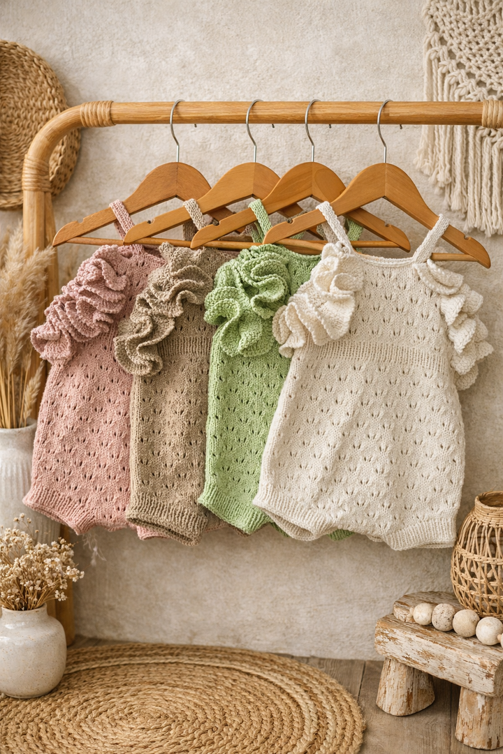 Ruffle Knit Romper